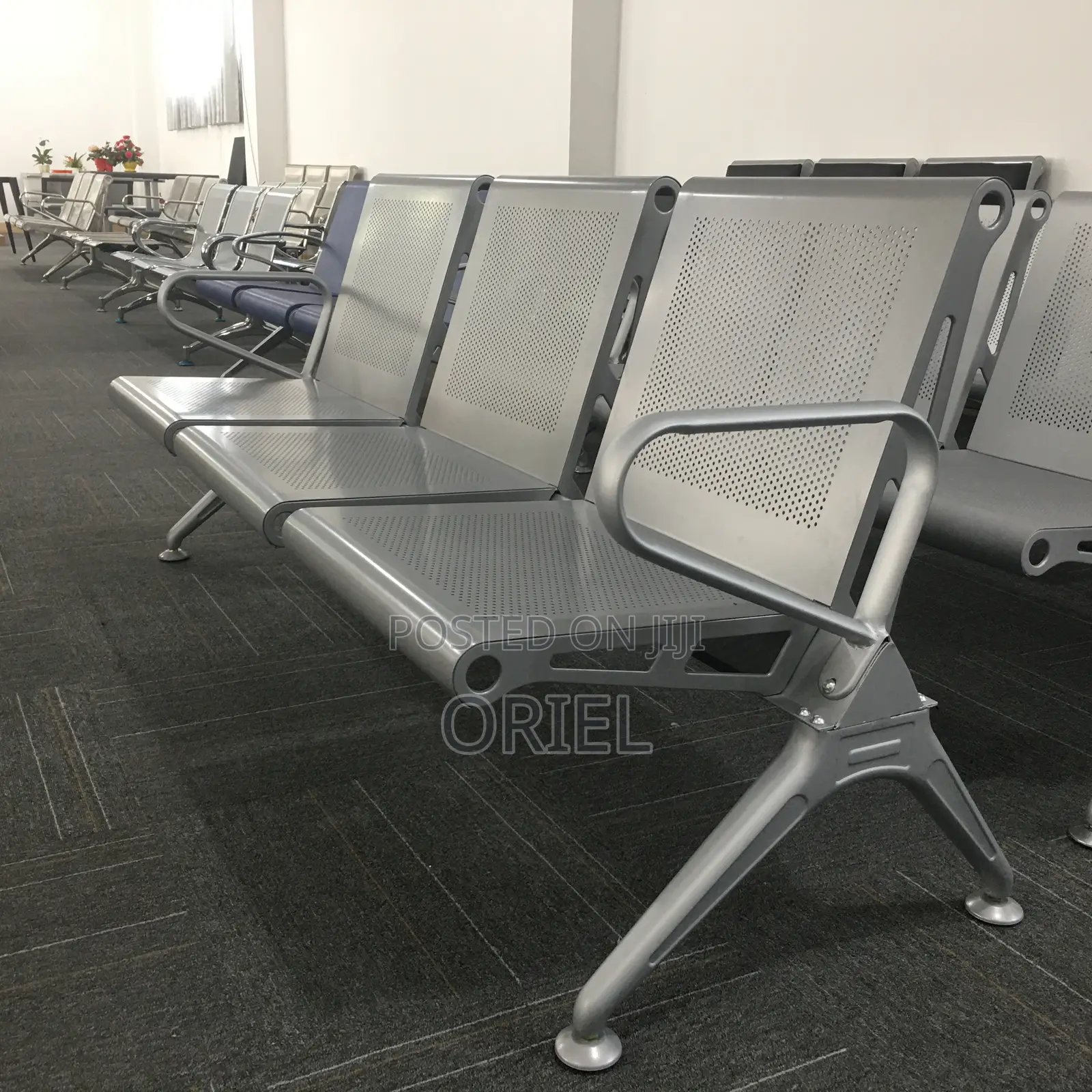 Office Bench : Linked 3-Seater Office Bench