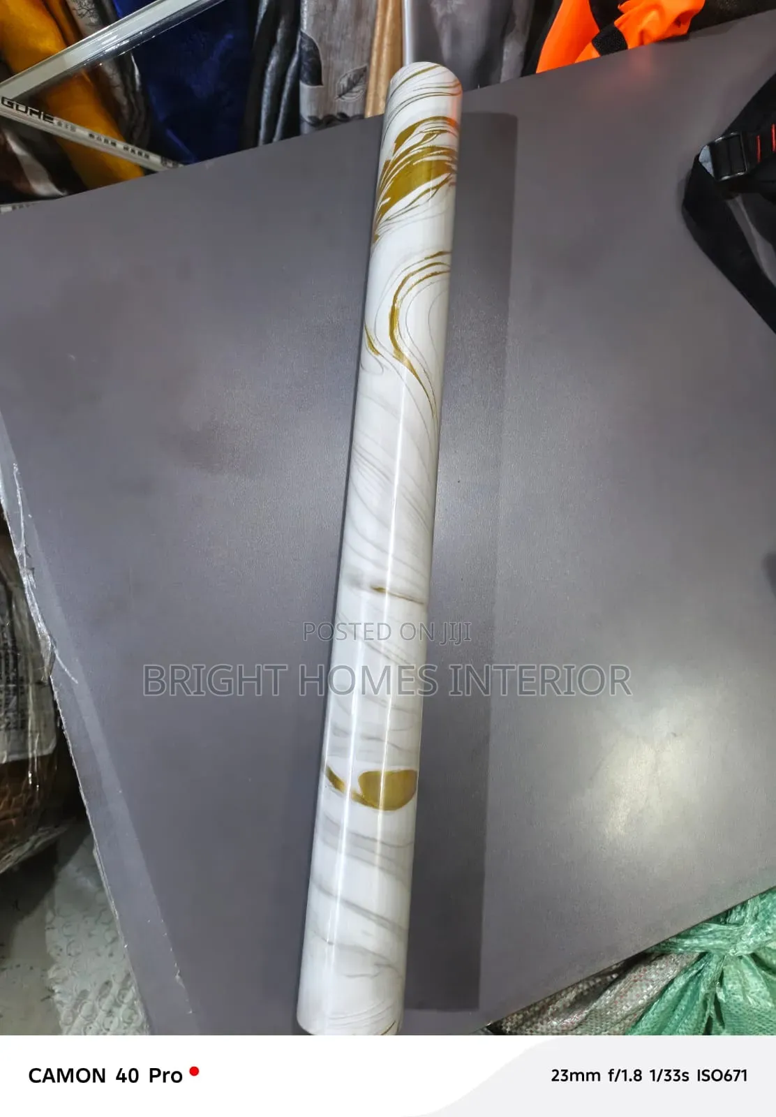 Unique White Gold Marble Contact Paper