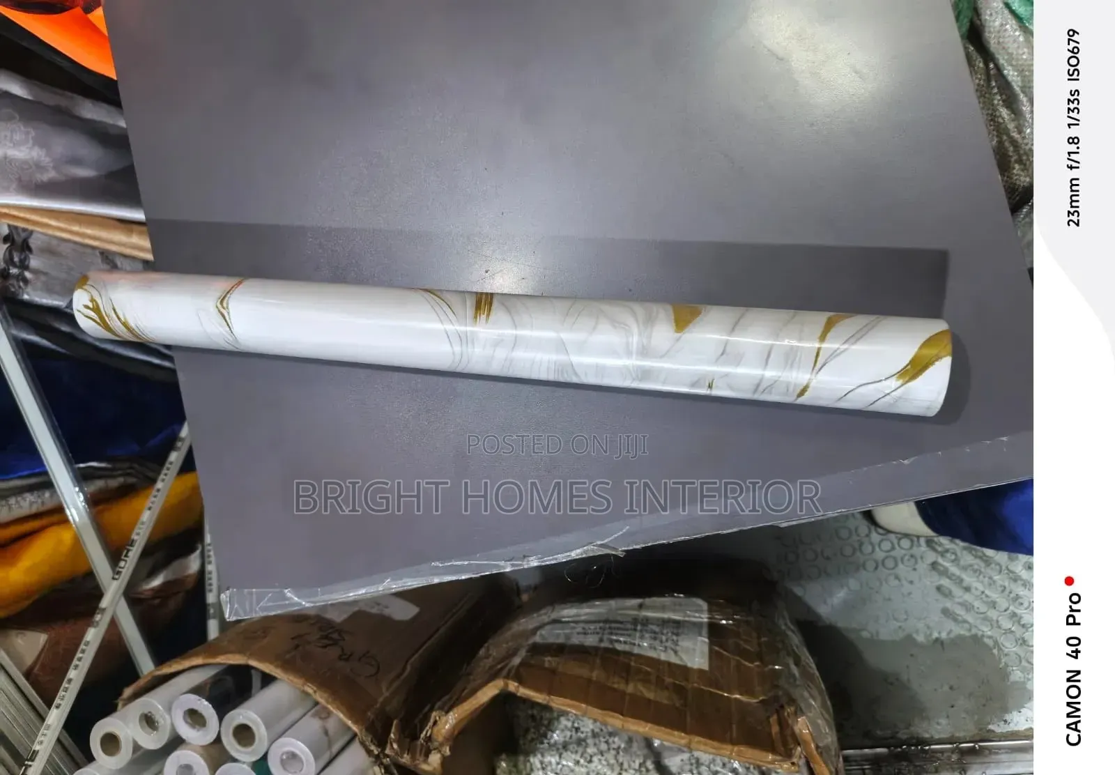 Unique White Gold Marble Contact Paper