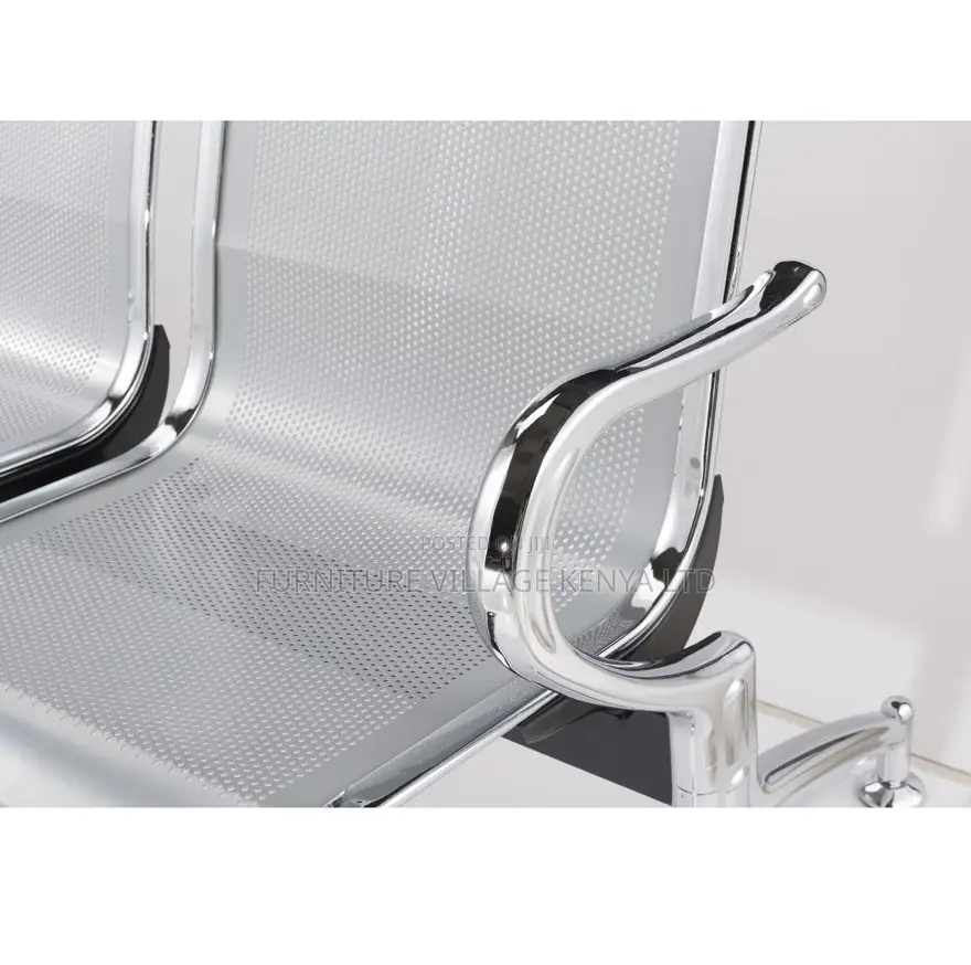 3-Seat Stainless Steel Waiting Bench