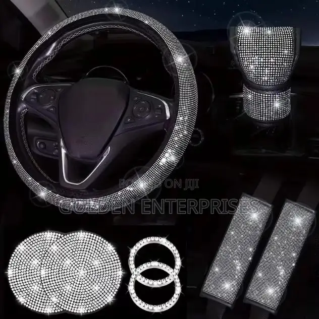 Premium Rhinestone Steering Wheel Interior Set