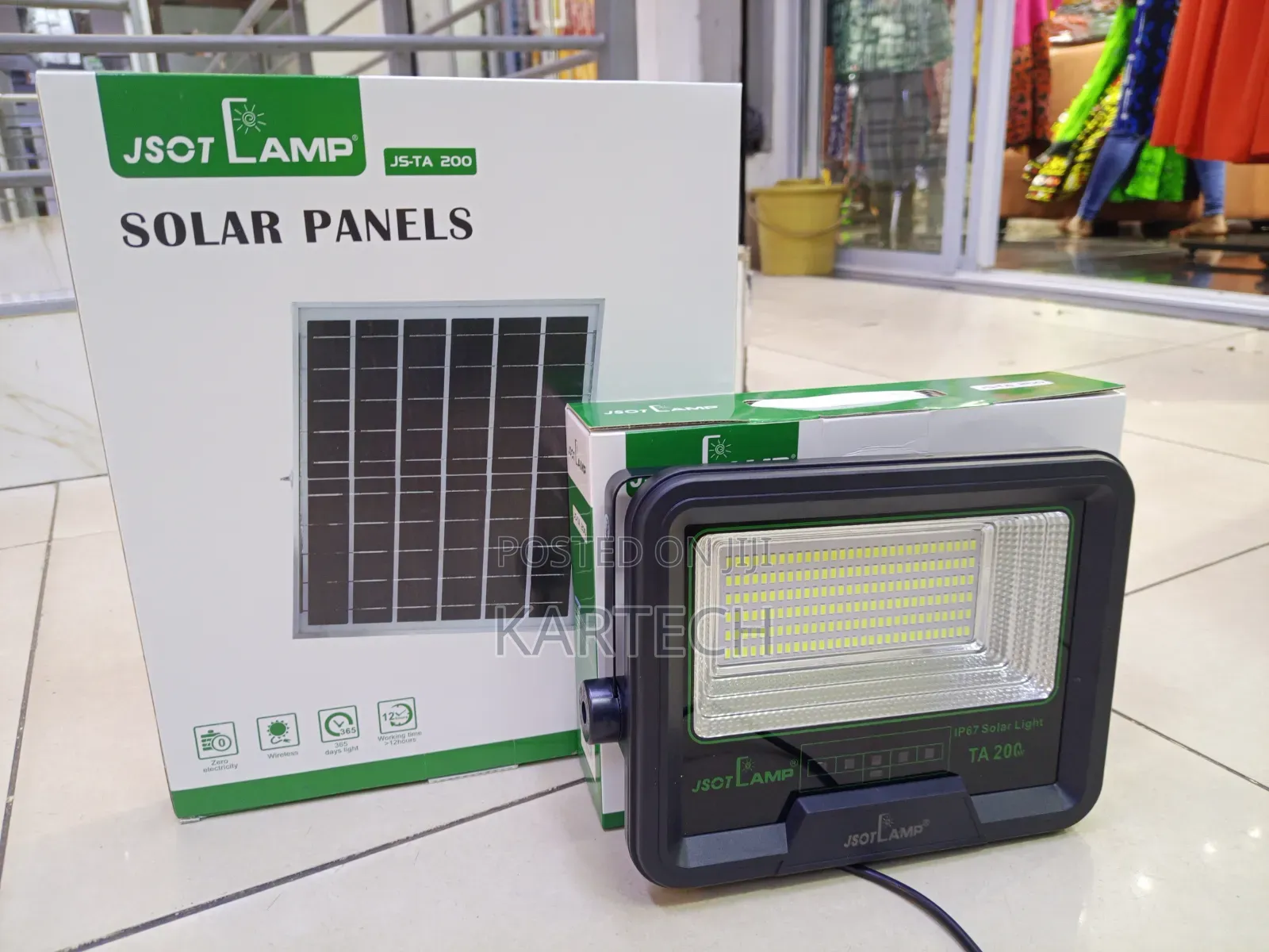 Jsot Lamp Ta200 200w Solar Floodlight With Remote Control