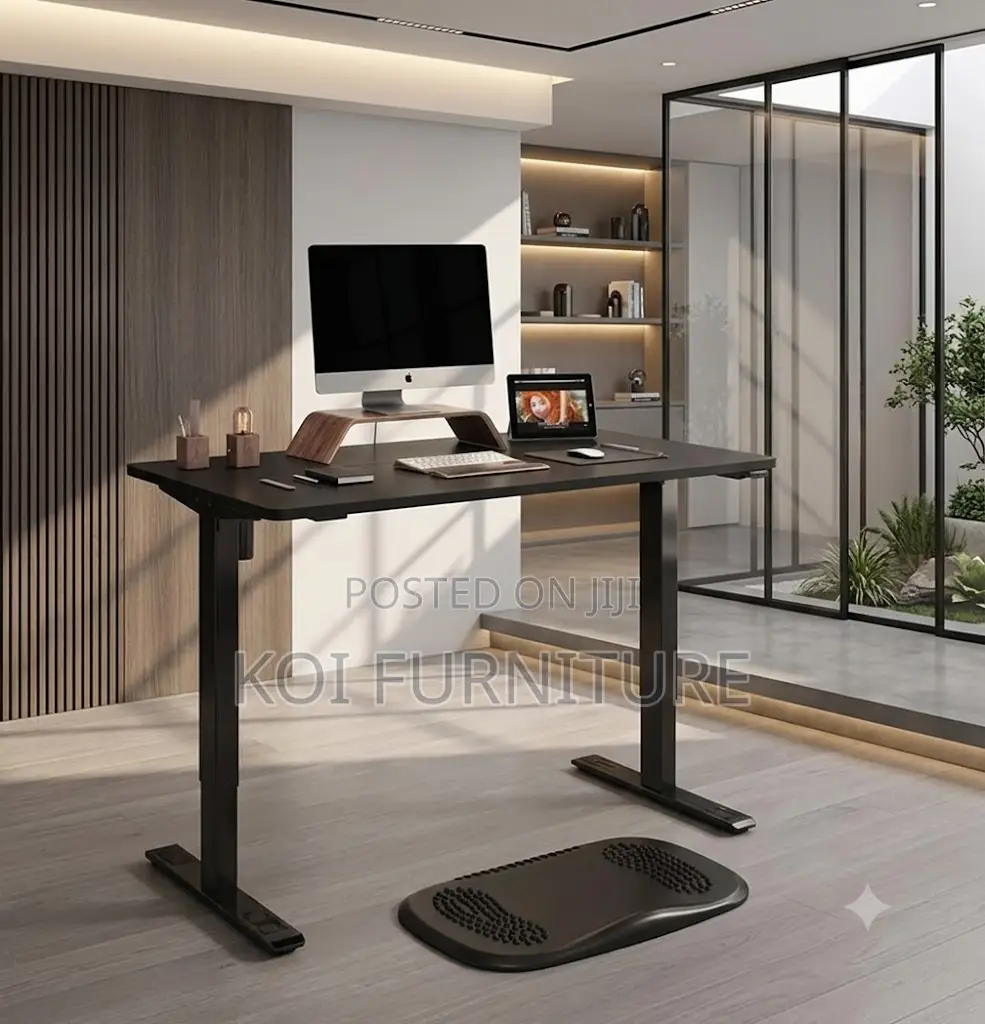 Office Desk; 1.2 Meters Computer White Adjustable Height Table