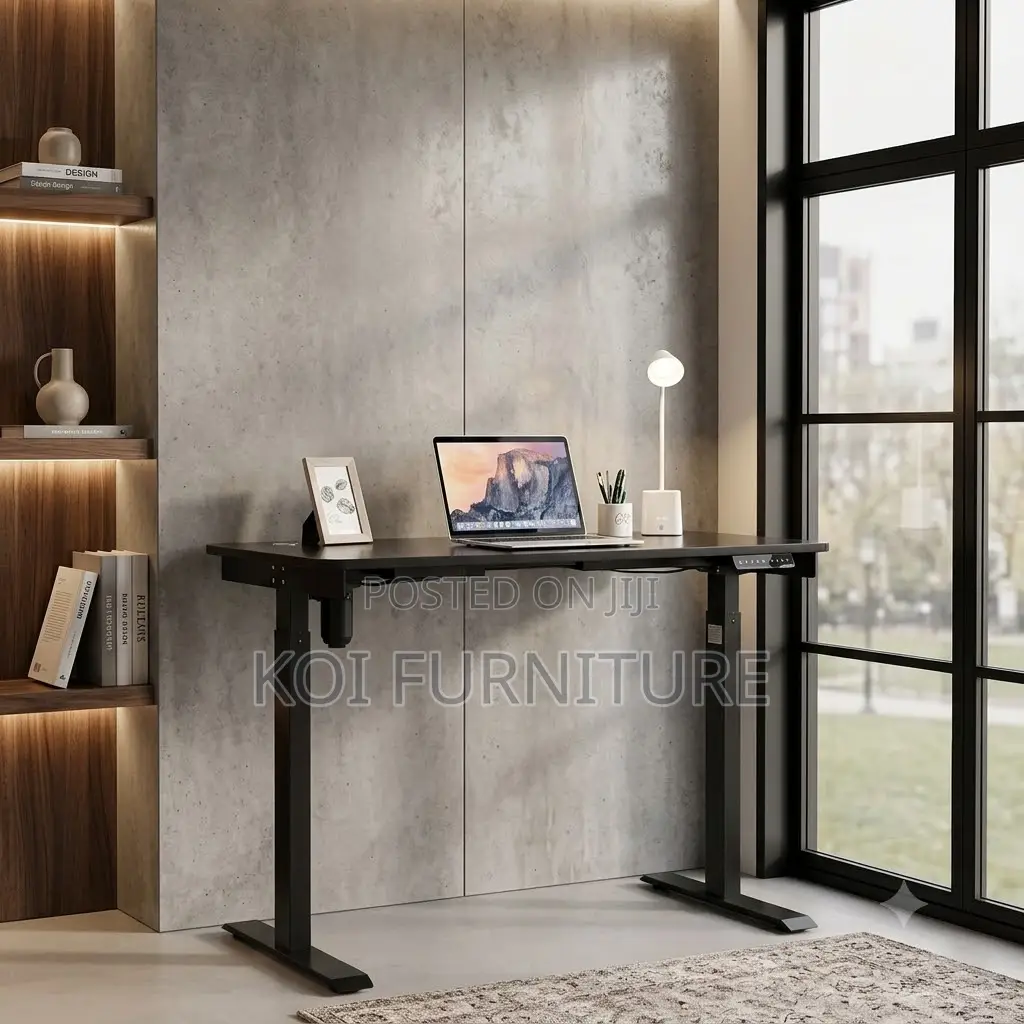 Office Desk; 1.2 Meters Computer White Adjustable Height Table