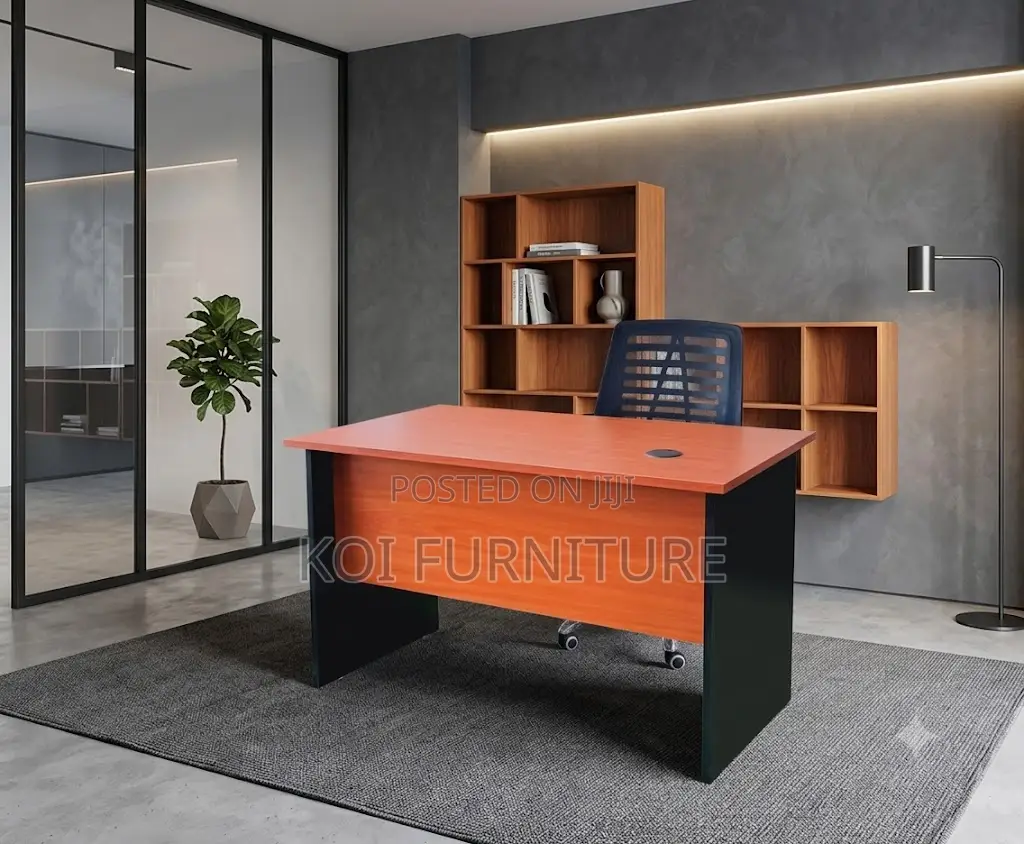 Office Desk; 1.4 Meters Brown Executive Study Area Desk