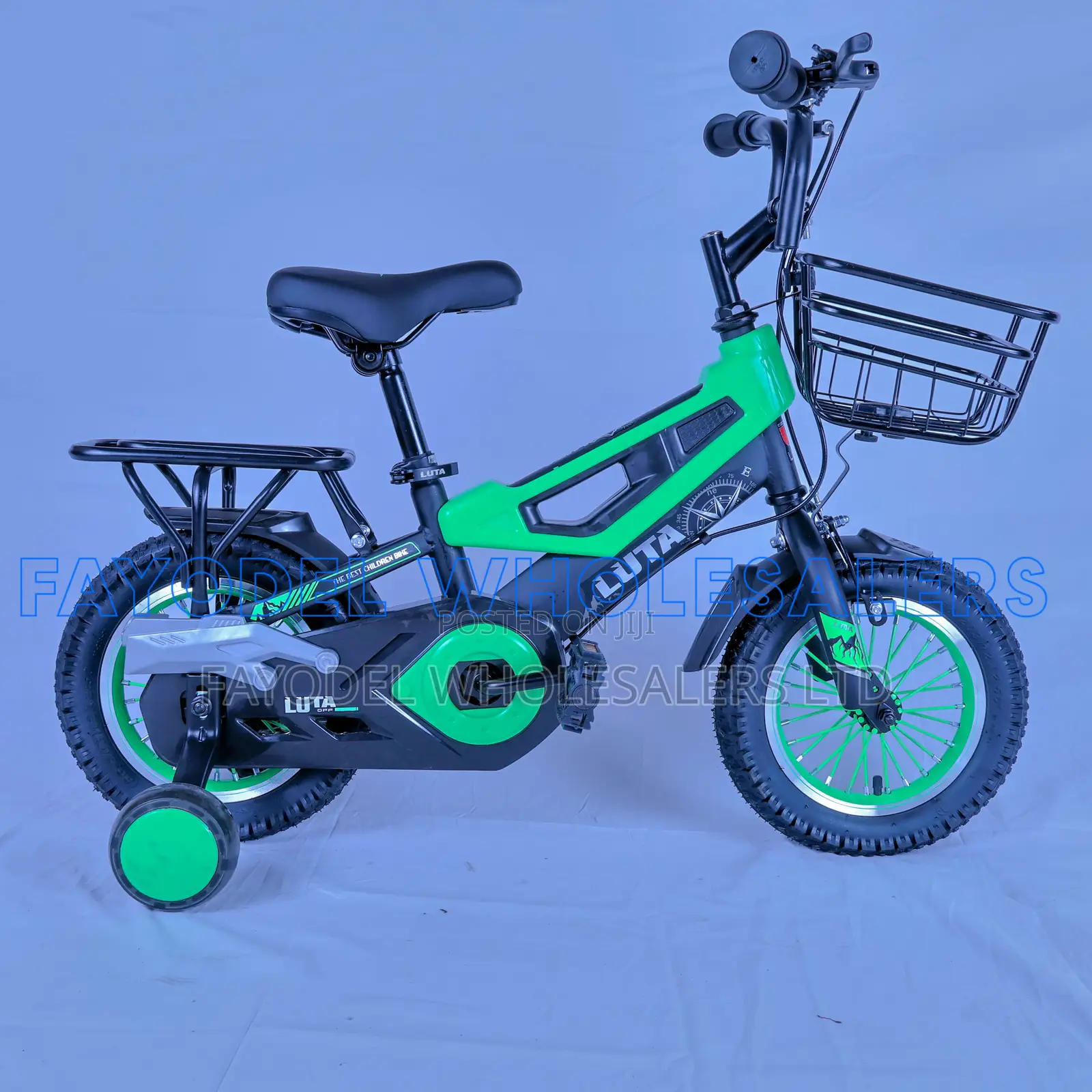 Luta Kids Bicycle Size 12 With Basket Training Wheels