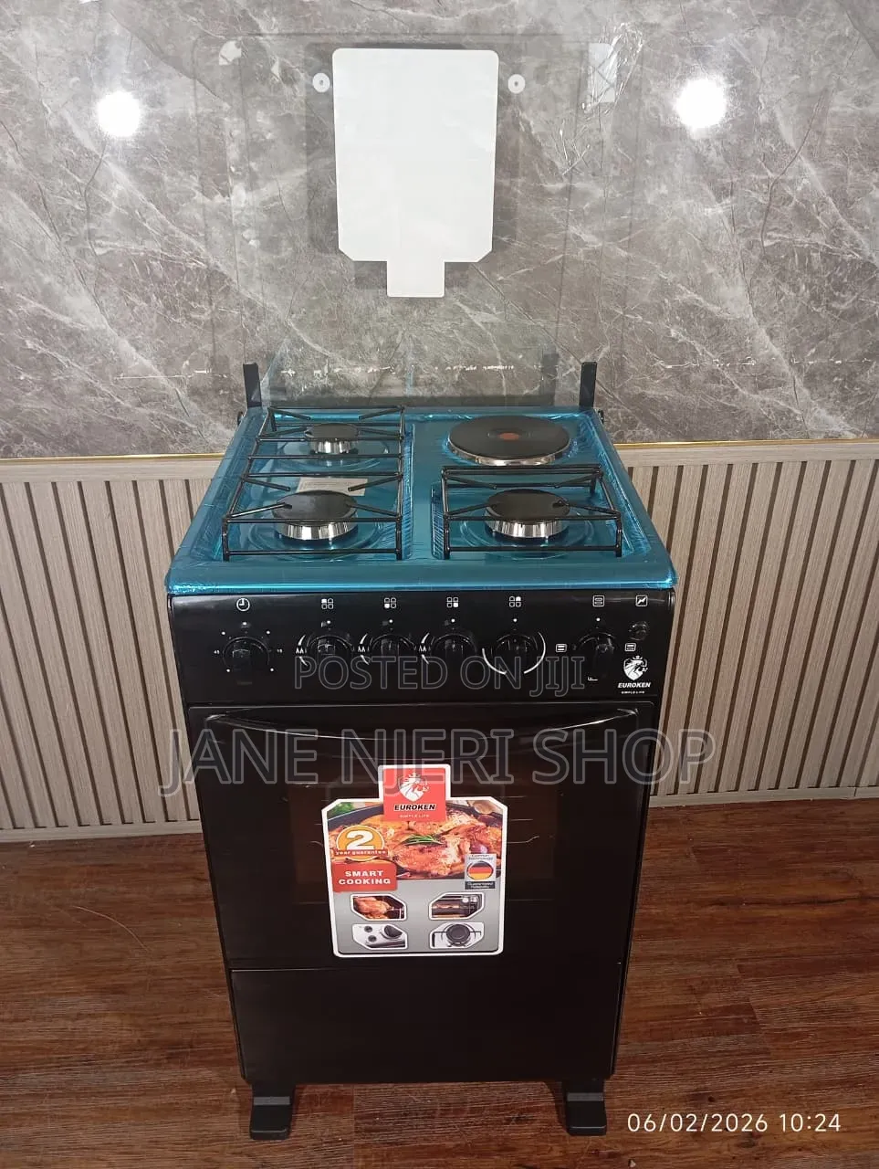 Euroken 3+1 Standing Cooker With Rapid Hot Plate
