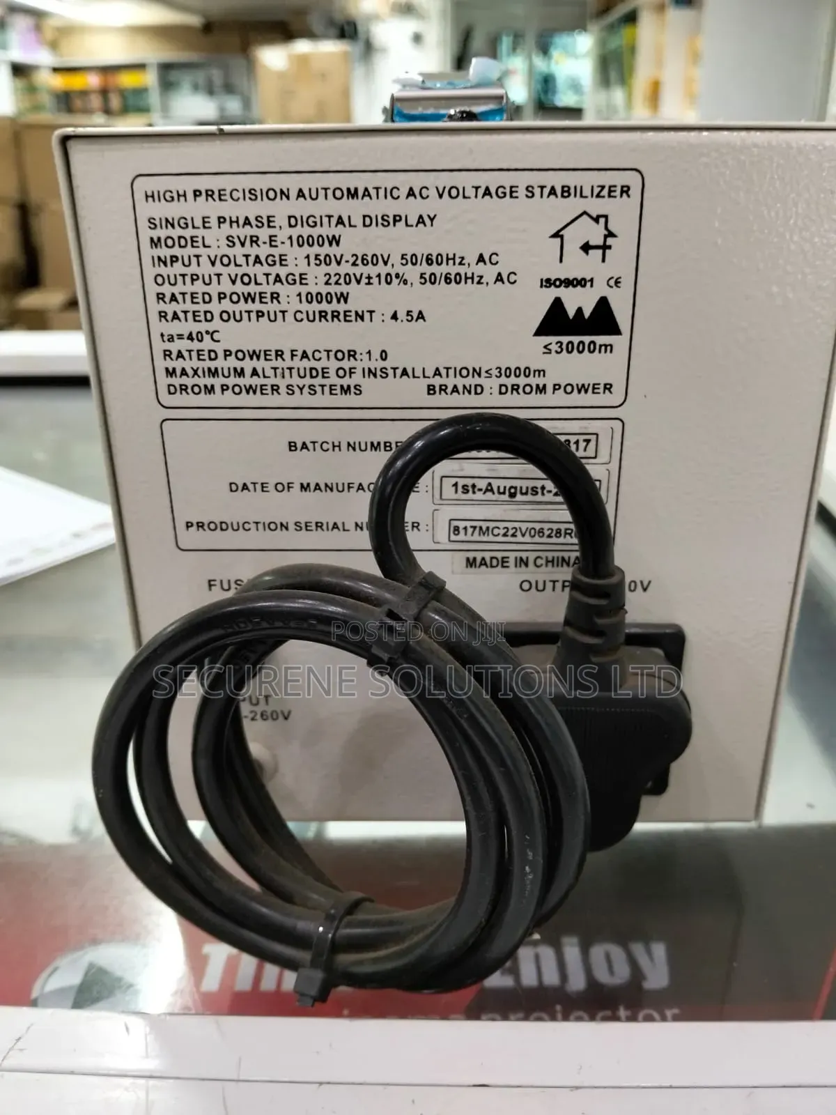 Automatic Voltage Stabilizer Single Relay Type 1000va SVR