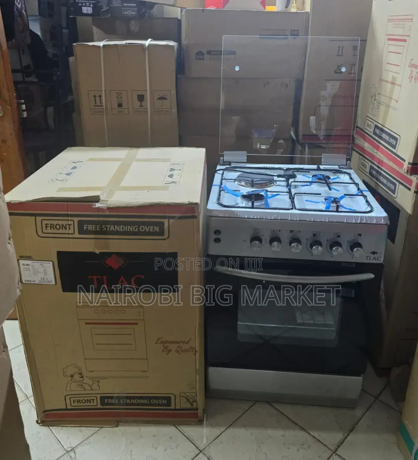 Made in Turkey 60*60 Tlac 3+1 Standing Cooker With Gas Sensor