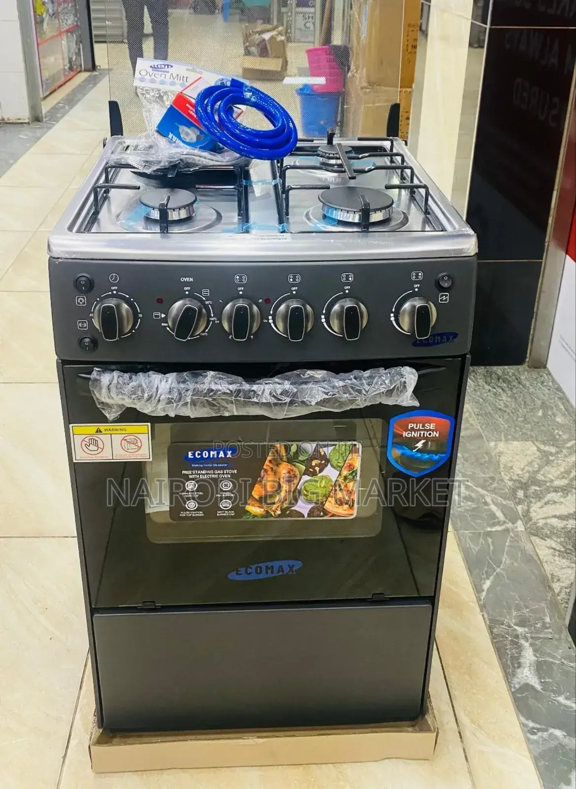 Ecomax 50*55 3+1 Standing Cooker (Grey) Available