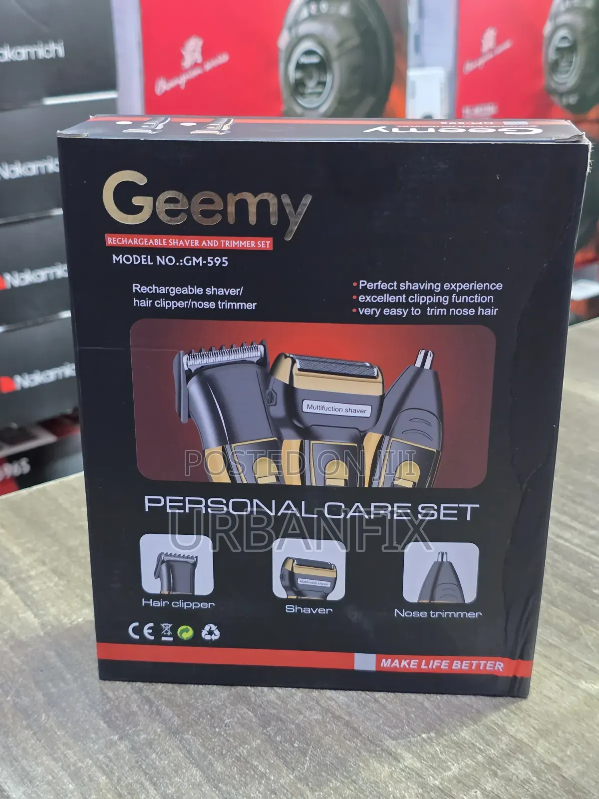 Geemy 3 in 1 Excellent Rechargeable Shaver and Trimmer Set