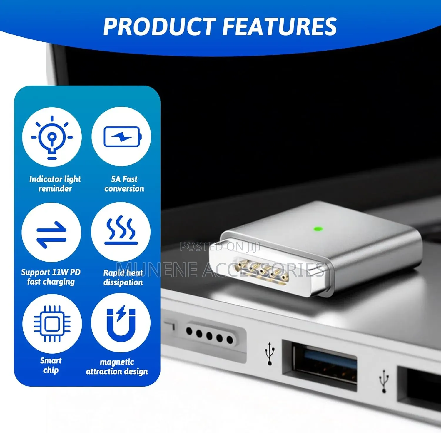 Usb C To Magnetic Adapter For Magsafe 2 Pd 100w Type C Power Converter