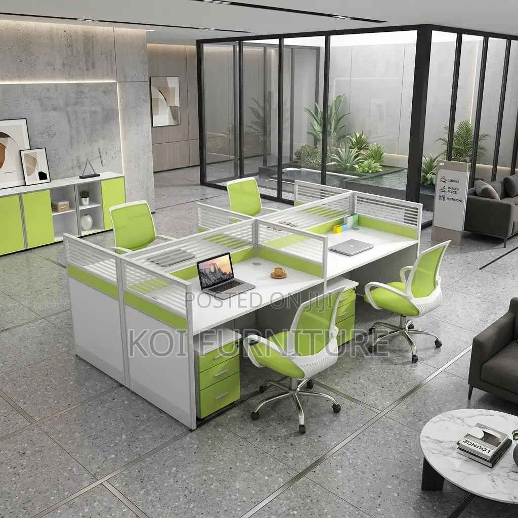 Office Workstation; Four Users Offices Divided Office Workstation
