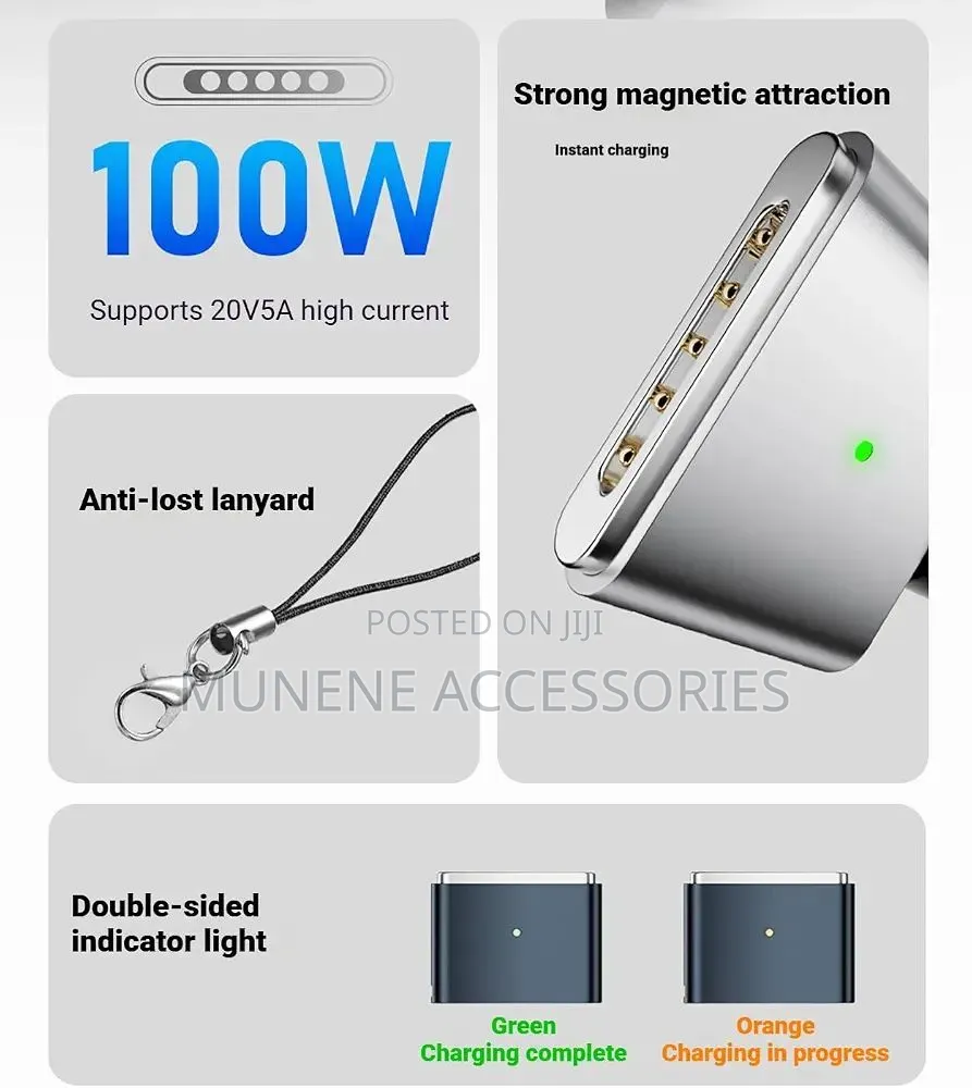 Usb-C to Magsafe 3 Adapter Compatible With Apple Macbook T-Tip