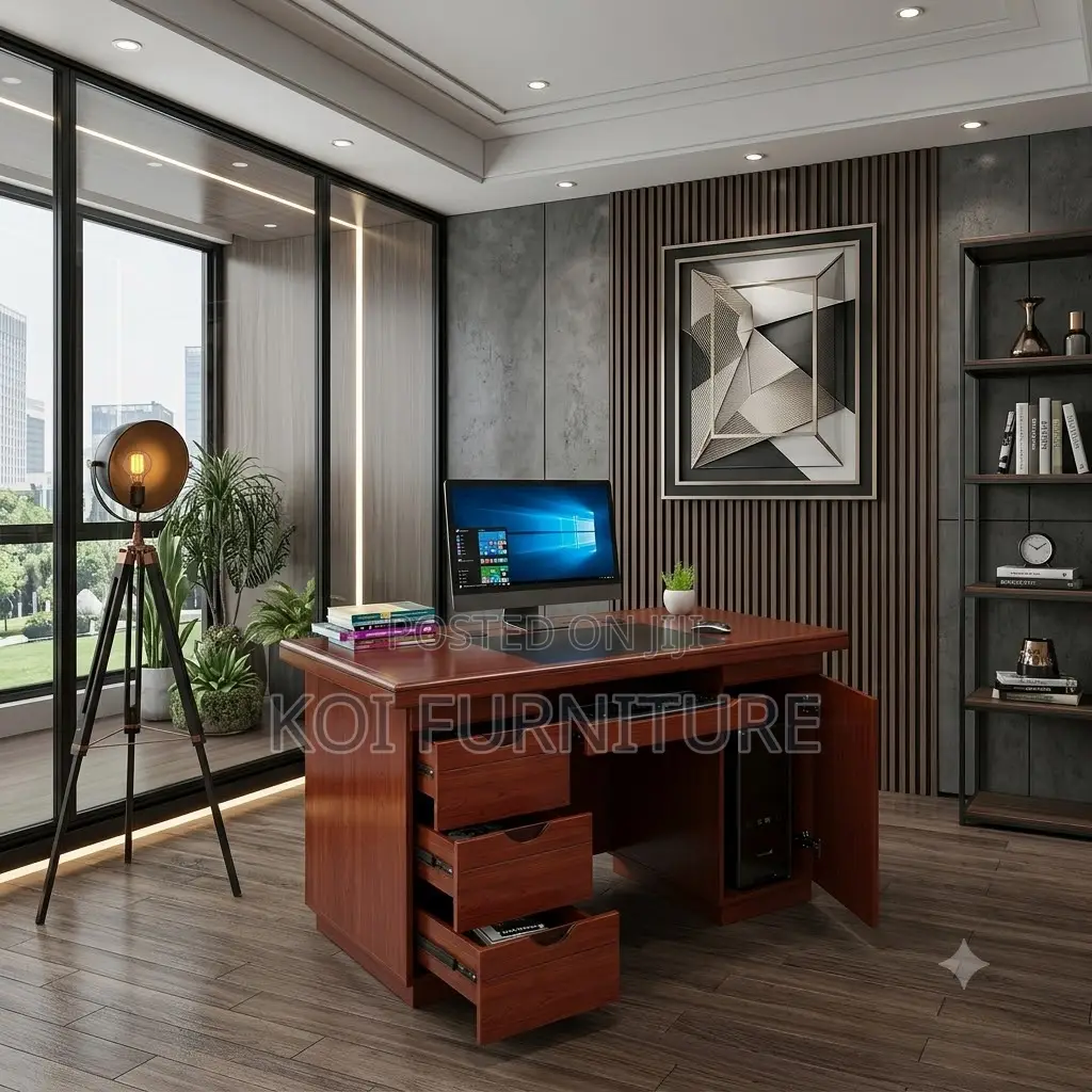 Office Desk; 1.2 Meters Exceutive Mahogany Professional Look Desk