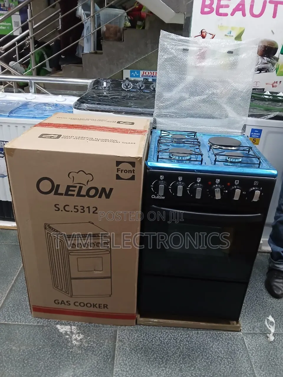 Olelon 50x55cm Coooker 3g+ 1 Electric Oven Grill Auto Ignition