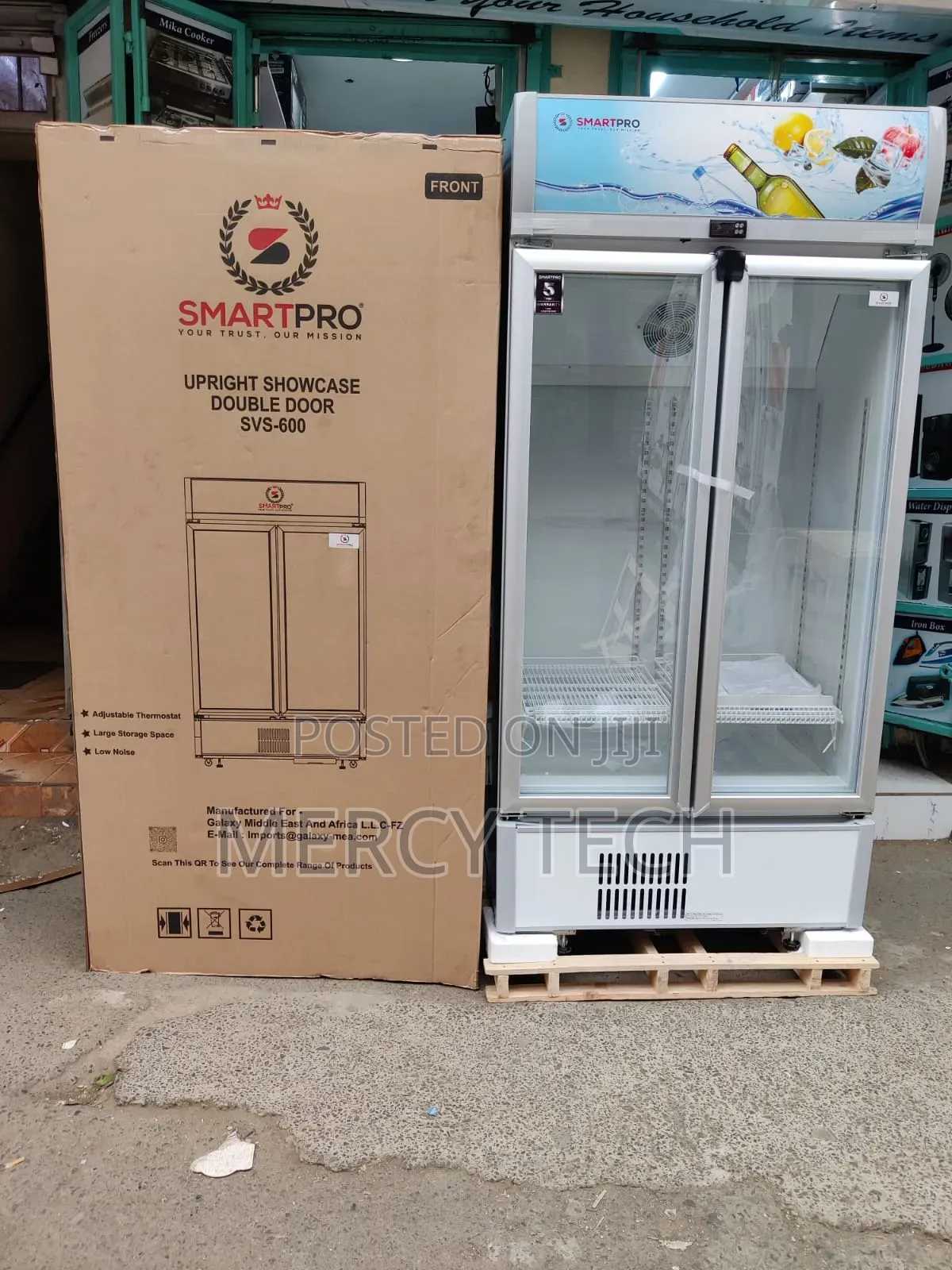 Smartpro Side By Side Upright Showcase Double Door Fridge