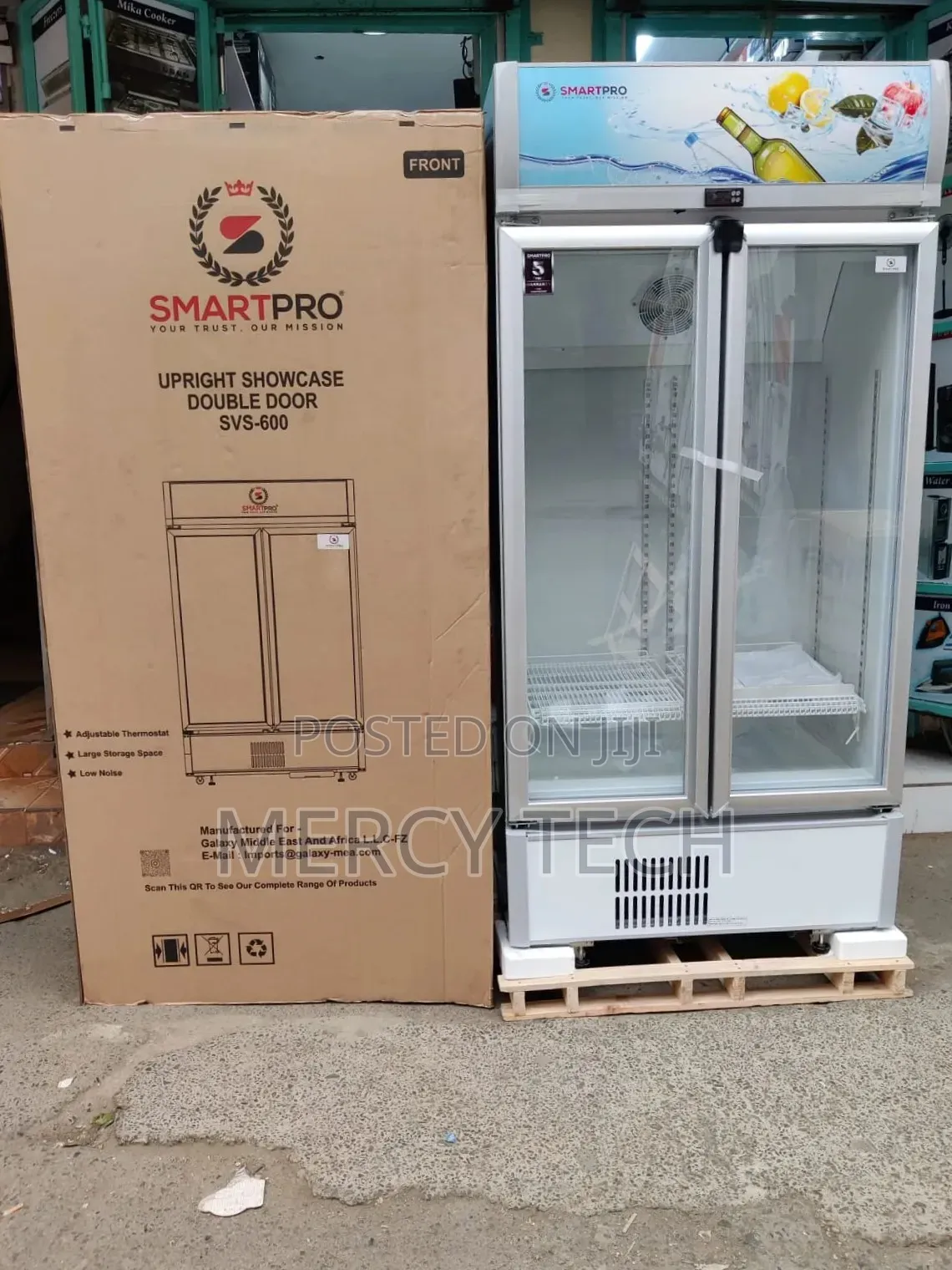 Smartpro Side By Side Upright Showcase Double Door Fridge