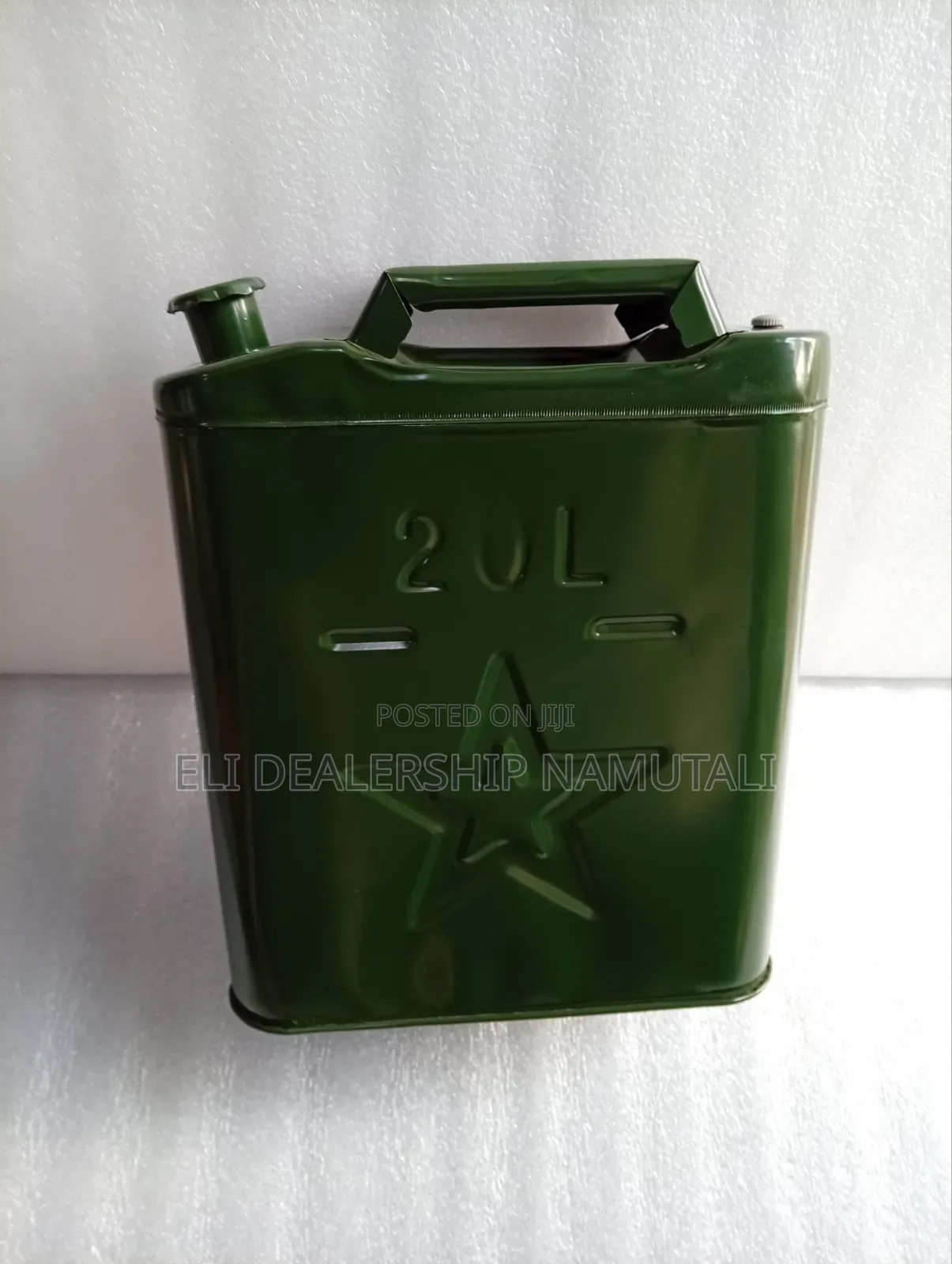 Heavy Gauge Metal Fuel Storage Jerry Can With Carry Handle 20l