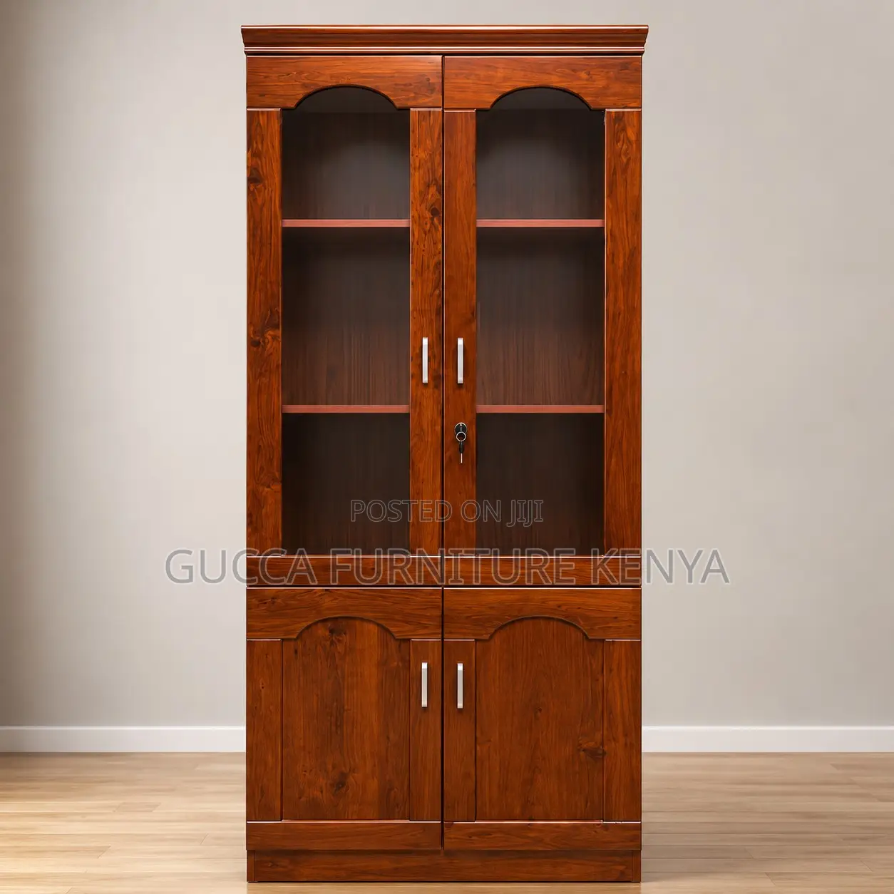 2-Swing Door Mahogany Filling Cabinet.