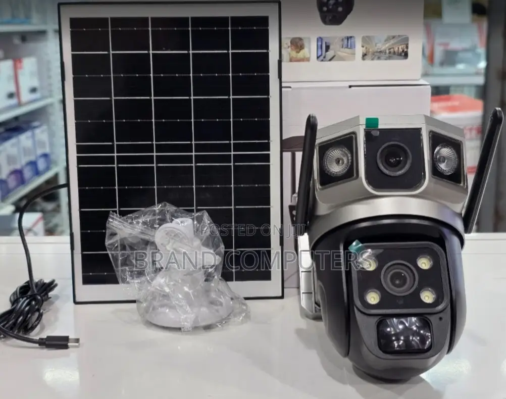 Solar 4g Simcard CCTV Camera With Dual Lens Security CCTV + Audio