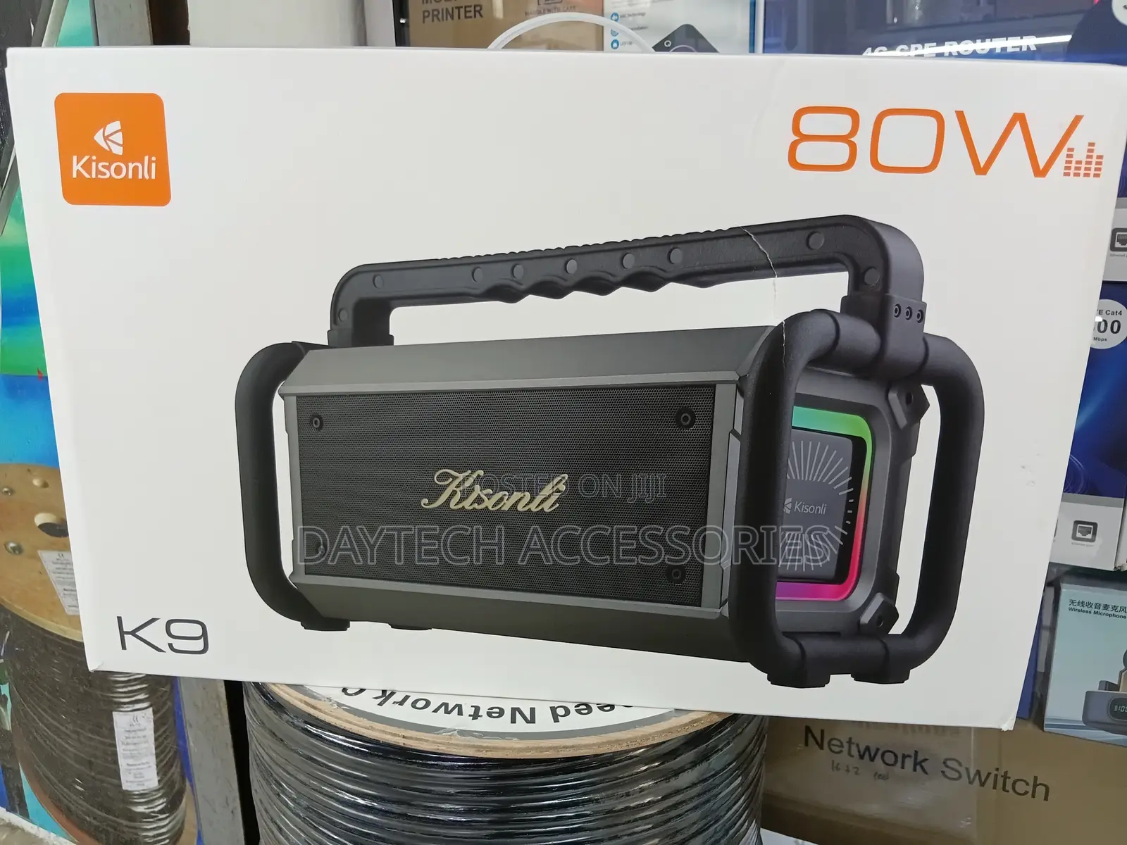 The Kisonli Portable Bluetooth Speaker Robust 80w Power Output.