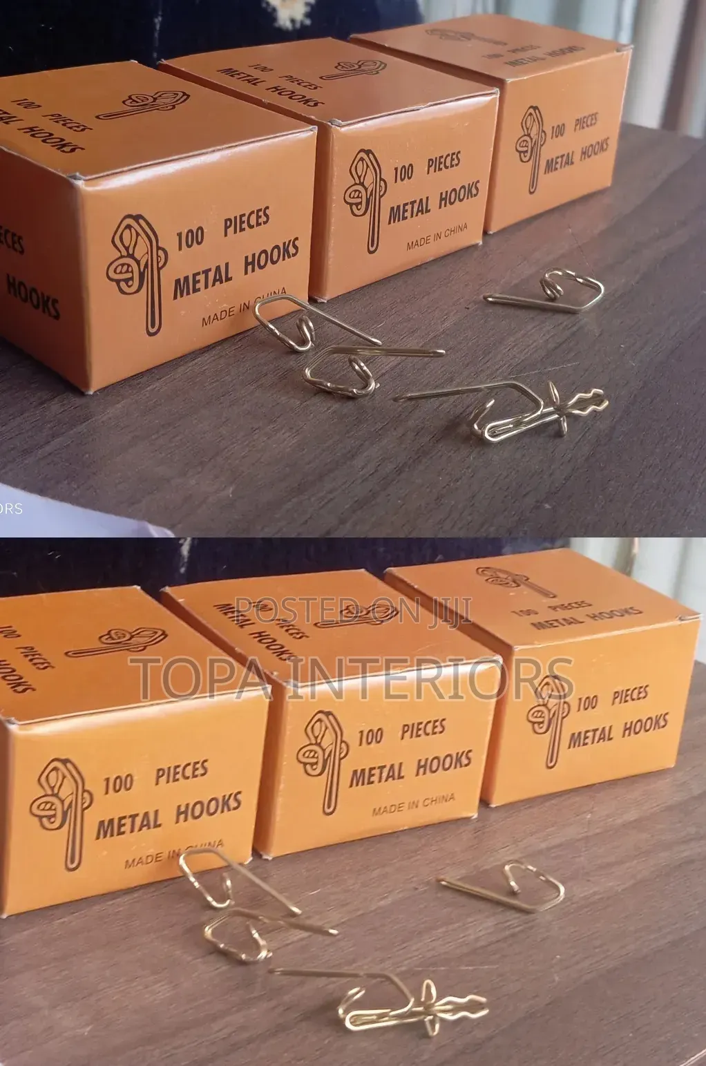Simple Metal Curtain Hooks for Curtain Installation
