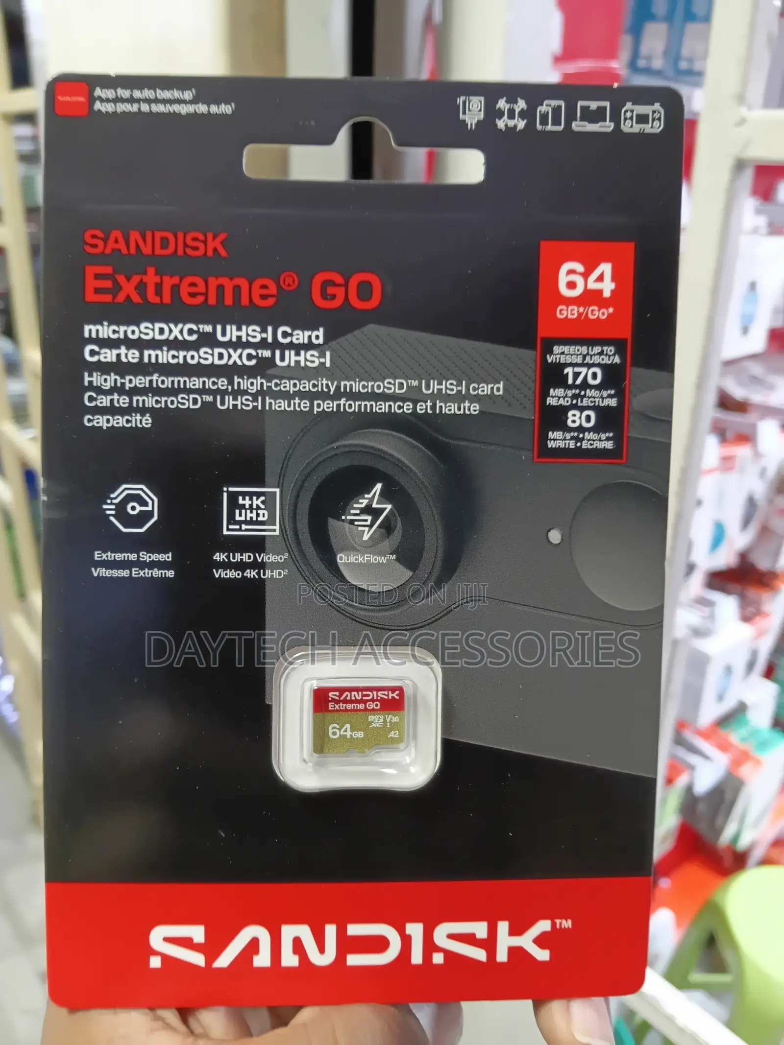 Sandisk Extreme Go 64gb Microsd Uhs-I V30 Memory Card