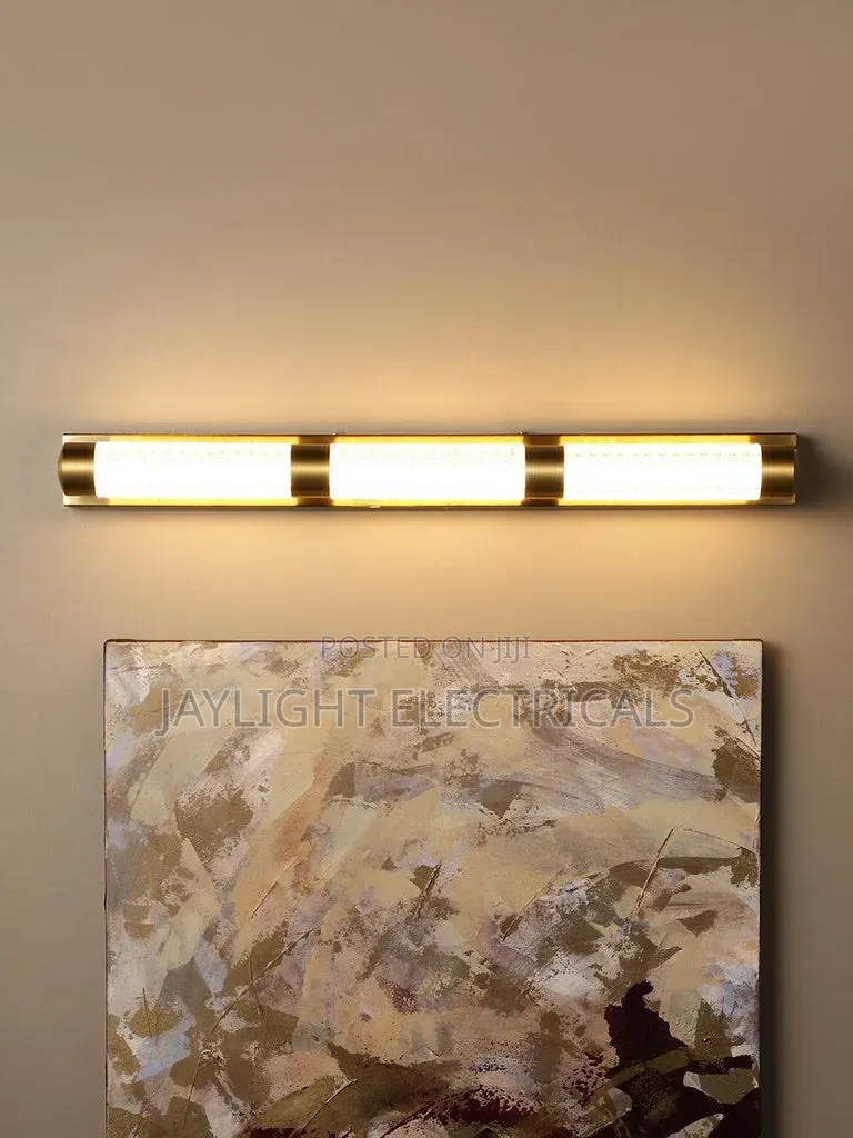 Golden Geometric Long Living Room Sofa Tv Wall Background Wall Light