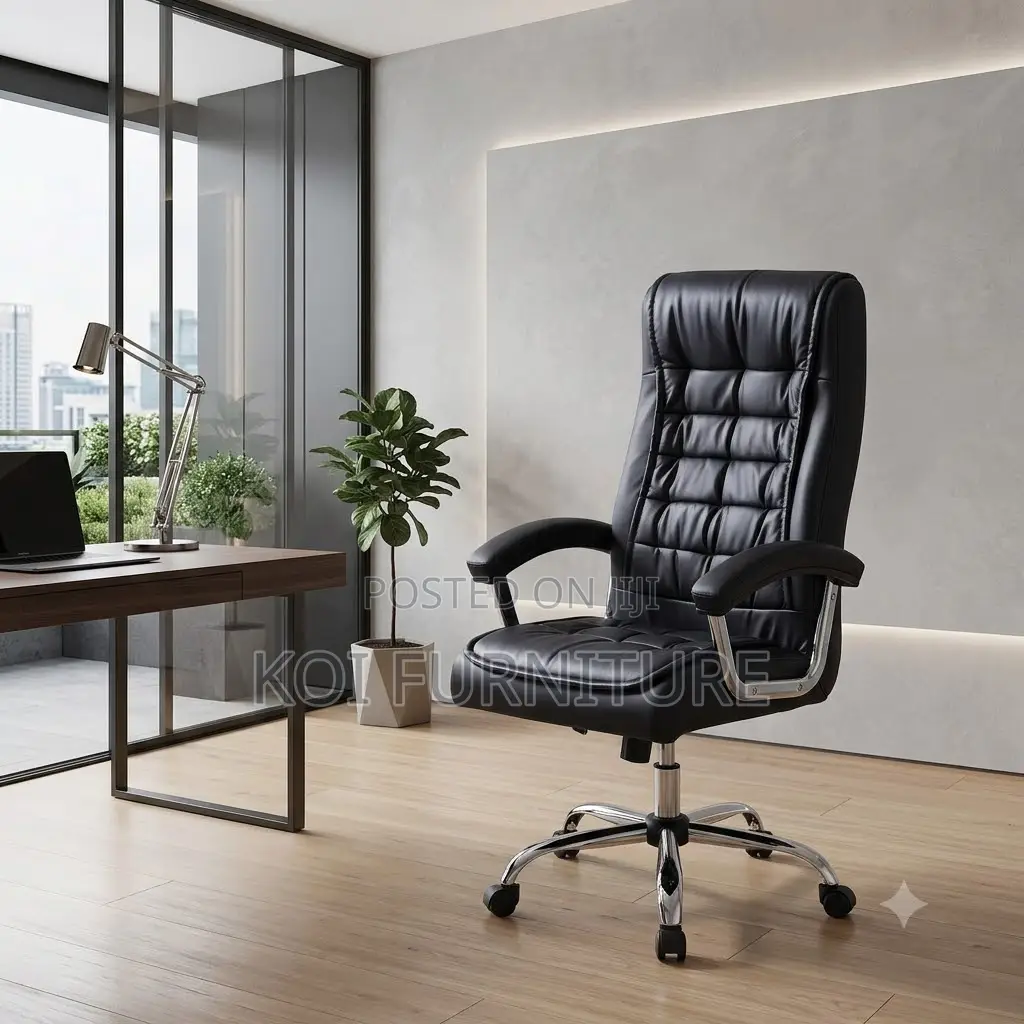 Office Chairs; Swivel Leather Backrest Office Chair