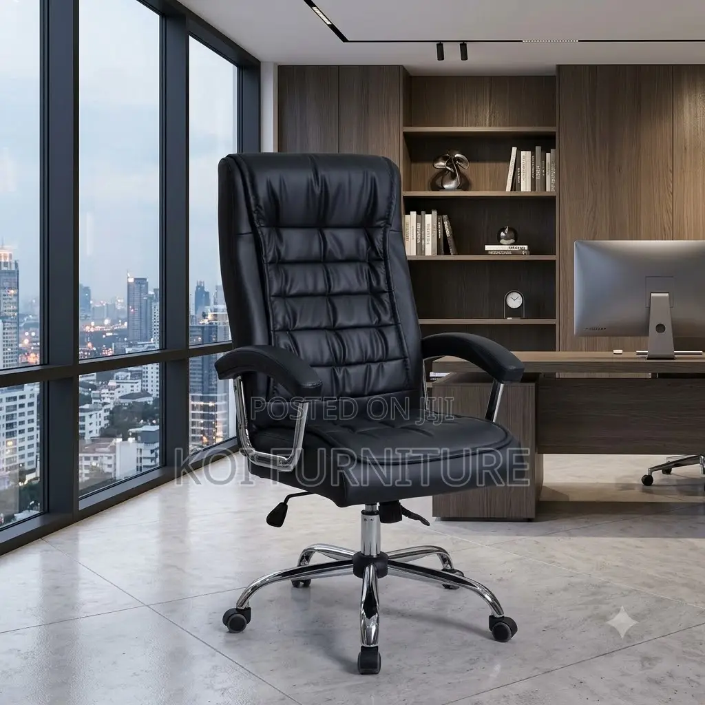 Office Chairs; Swivel Leather Backrest Office Chair