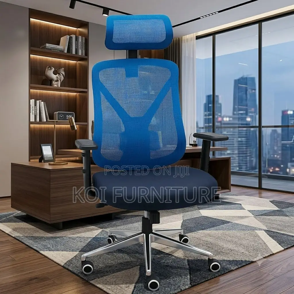 Office Chairs; Ergonomic Office Chair With Blue Style Backrest