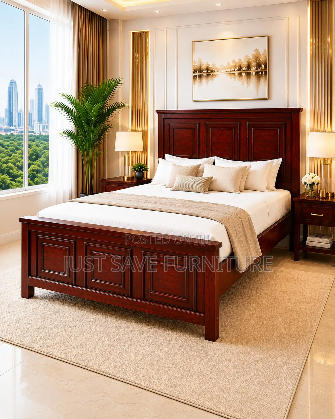 4x6 Solid Wooden Bed | Premium Hardwood Bed Frame
