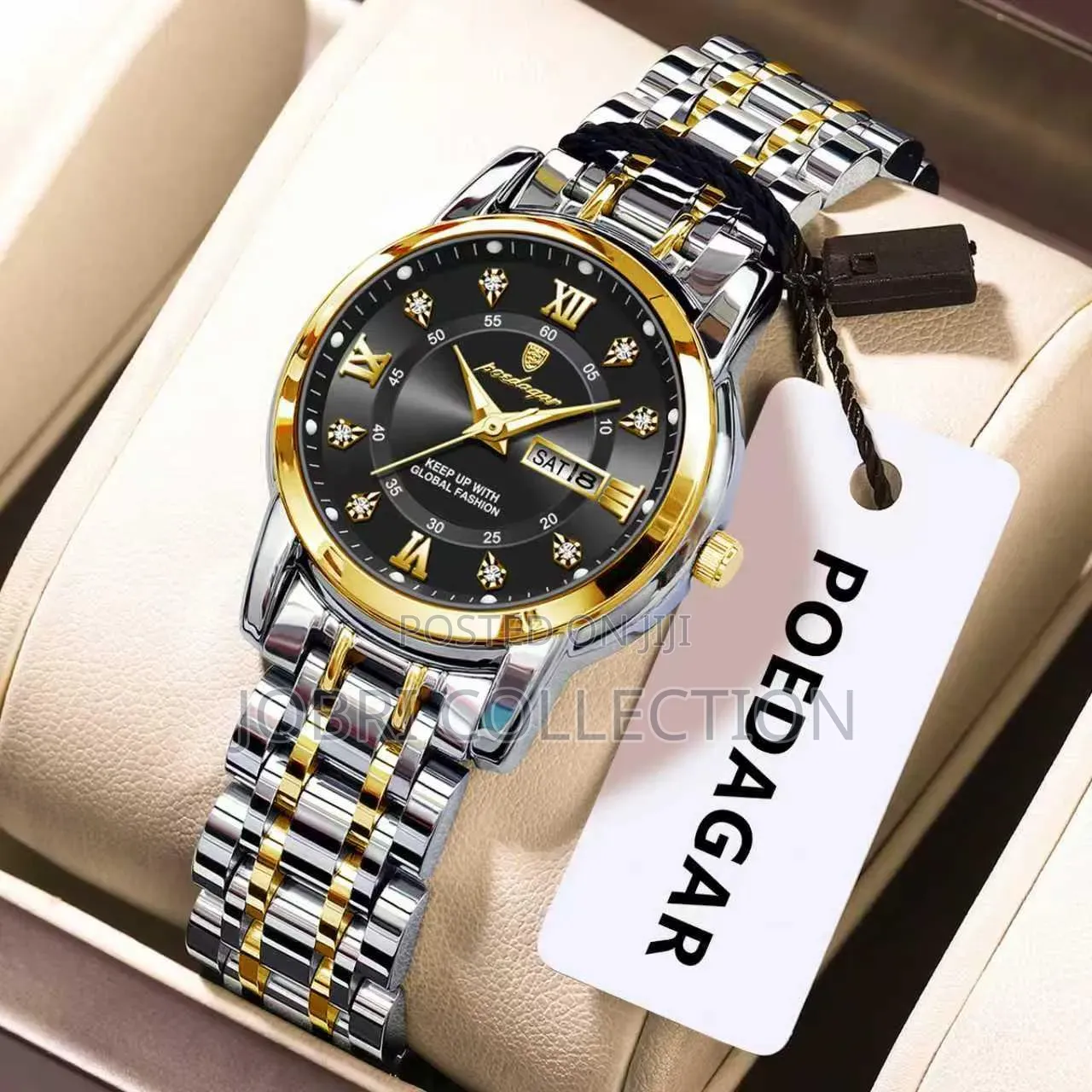 Black Face Poedagar Ladies Wrist Watch