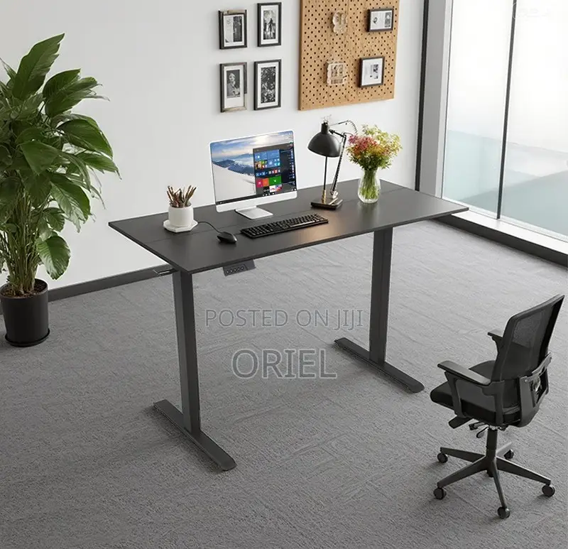 Office Desk : Black 120cm Computer Desk