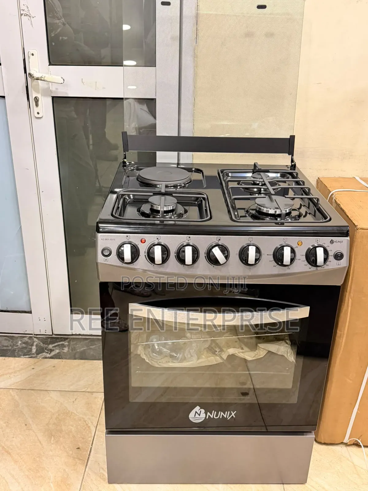 Nunix 60 by 65cm Model 665 3 Gas +1 Electric Cooker