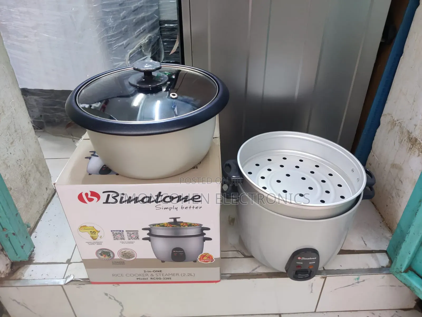 2.2l Binatone Rice Cooker Steamer 2in1