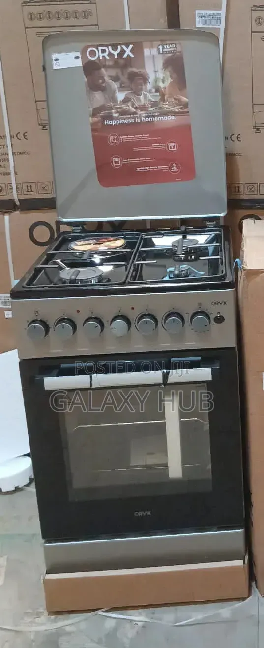 Mika Oryx Standing Cooker, 50cm X 60cm, 3 Gas Pool Jet Burner