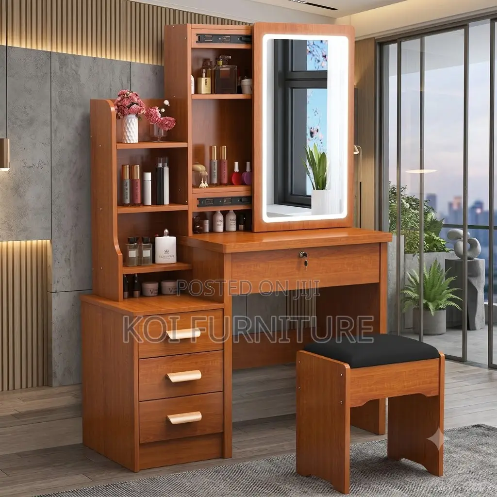 Dressers; White Board Vanity Dressing Table Set