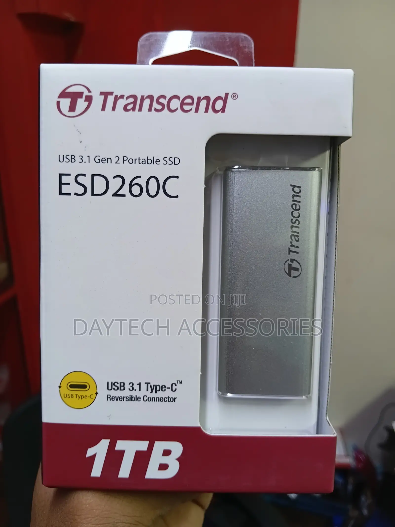 This Is a Transcend Esd260c Portable SSD With 1tb of Storage Capacity.