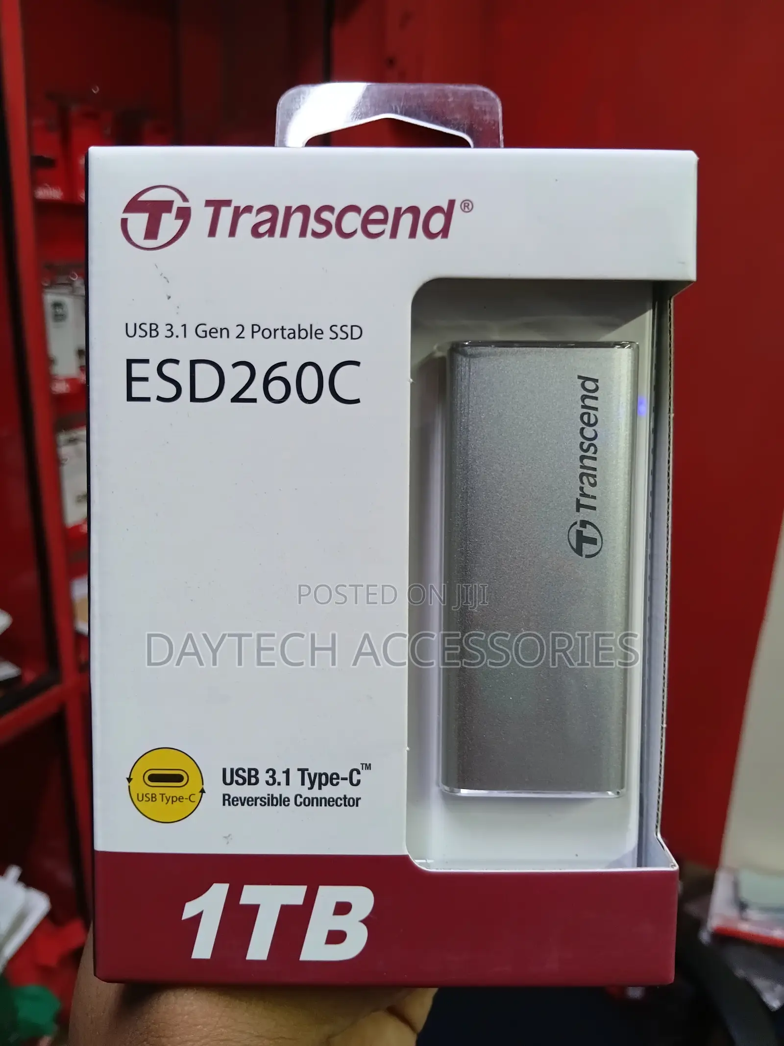 Transcend Esd260c 1tb Portable Ssd, Usb-C 3.1 Gen 2 10gbps,