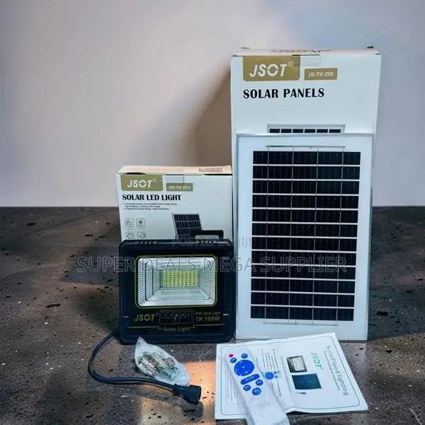 Inbuilt Battery 100w Watts Outdoor Security Led Solar Flood Light