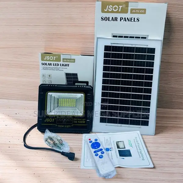 Large Battery 100w Watts Outdoor Security Led Solar Flood Light