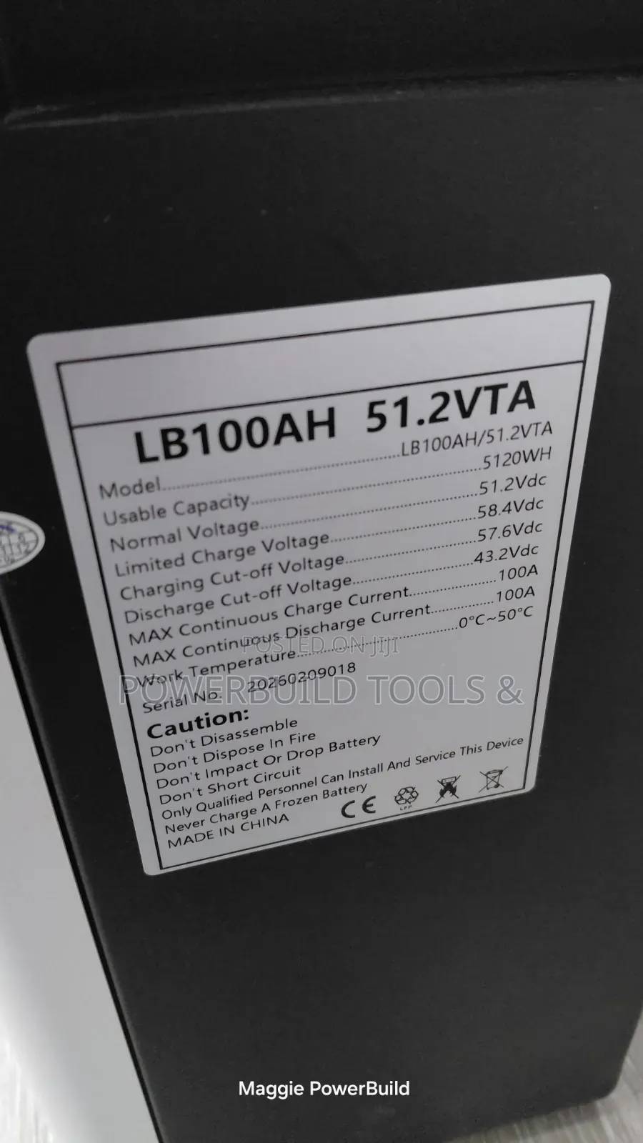 Hepu 5kwh 100ah/51.2v Lithium Ion Battery
