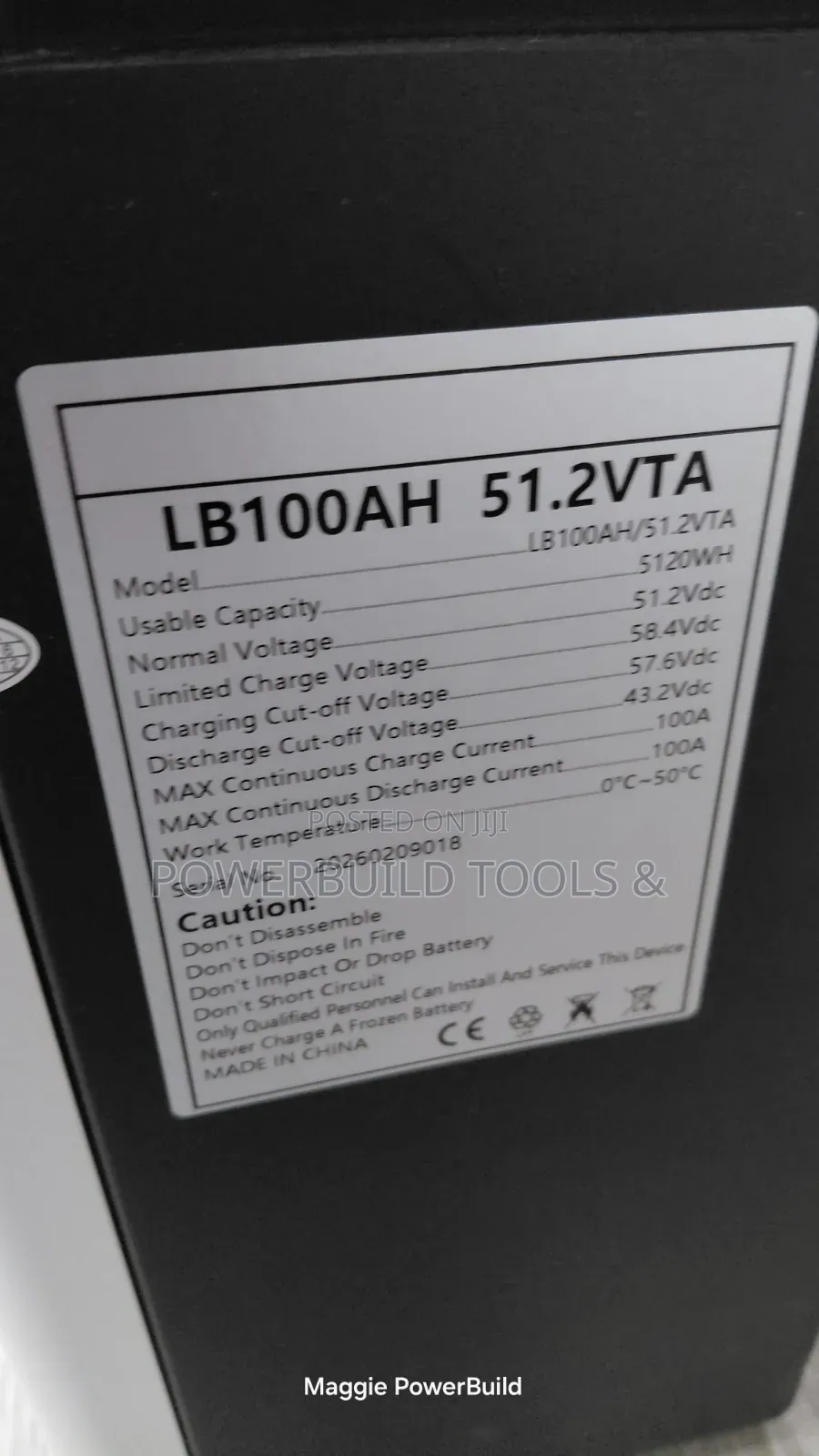 Hepu 5kwh 100ah/51.2v Lithium Ion Battery