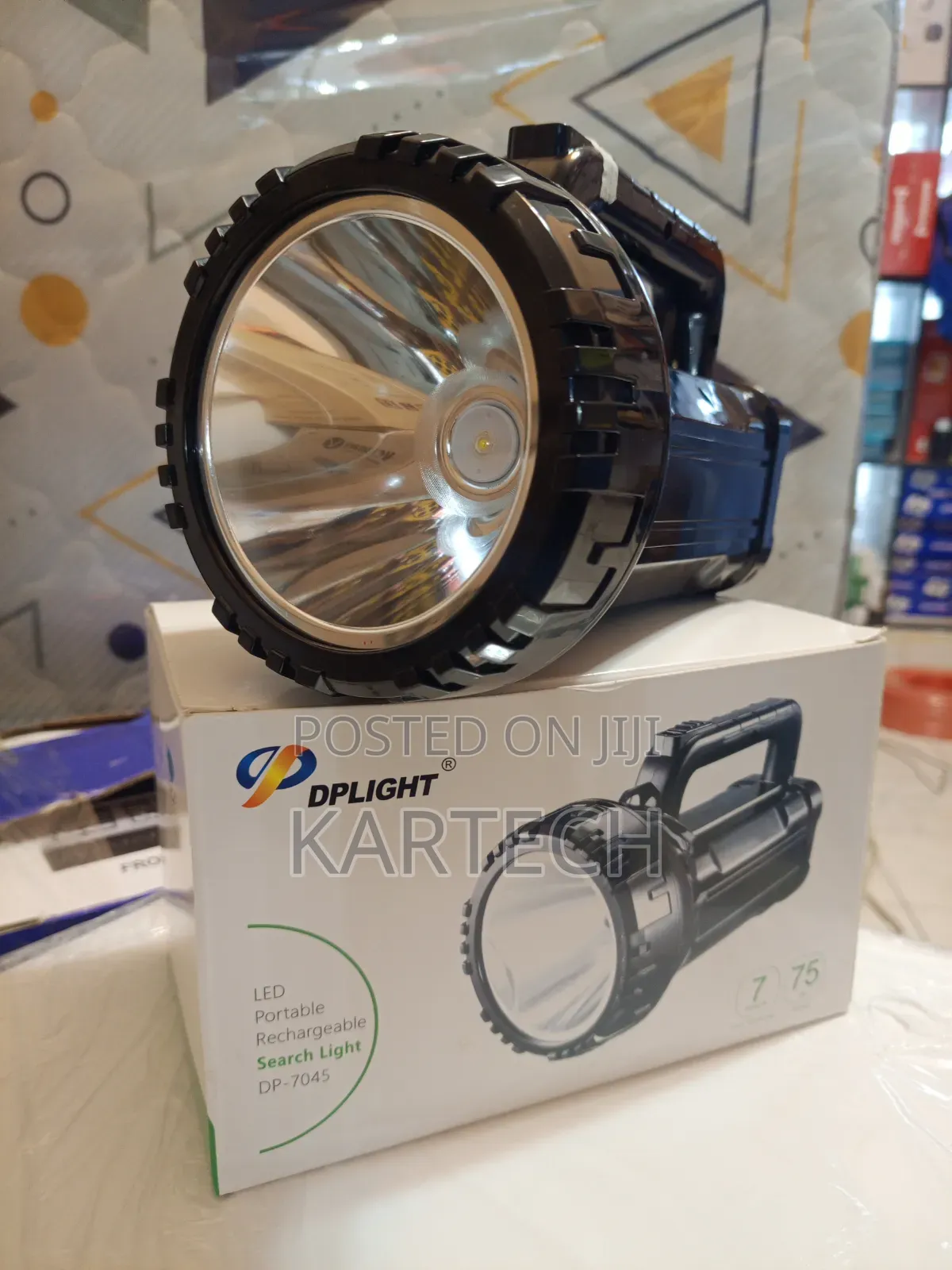 Dplight 75w Rechargeable Led Torch Light With Long-Range Beam