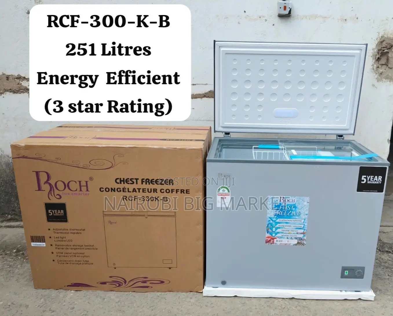 Roch 251litres Chest Freezer