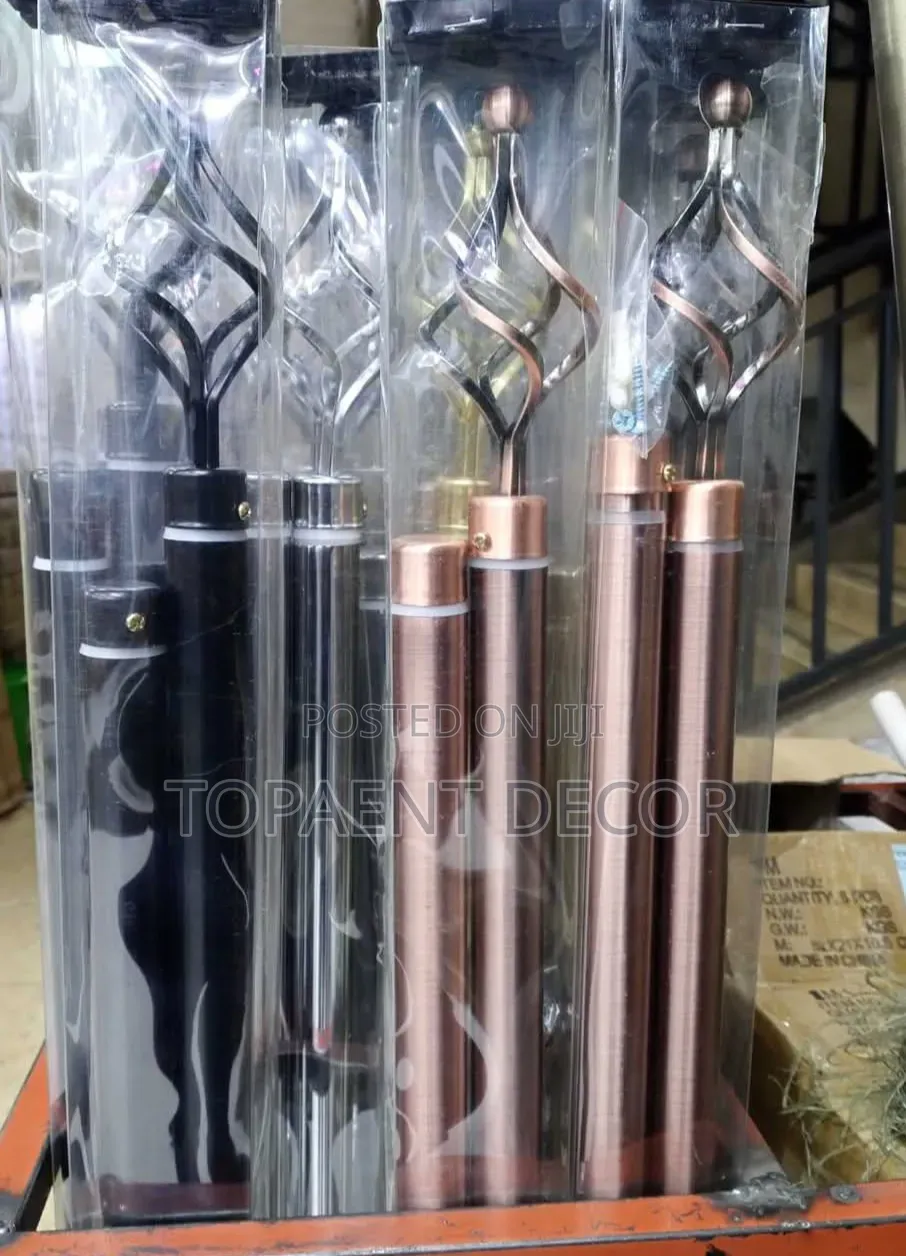 4m Double, Silver, Brown,Gold Double Adjustable Curtain Rods