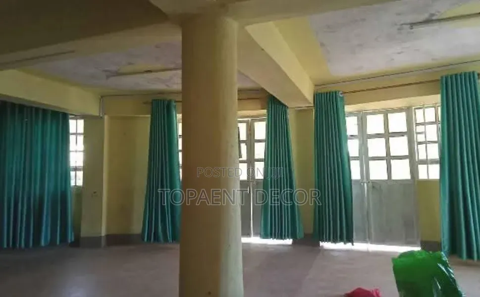 Pink and Green Soft Plain Student Room and Conference Hall Curtains