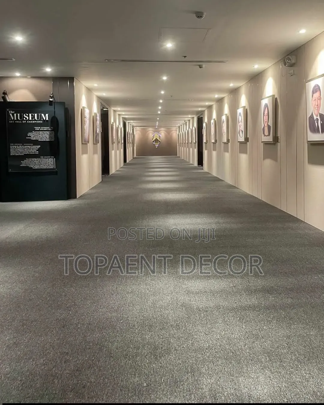 Red and Light Grey 4m Wide and 4mm Thick Wall to Wall Carpets